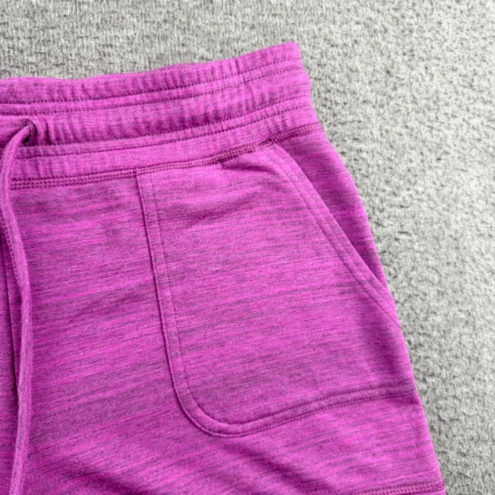 32 Degrees Cool Ladies Fleece Short Heather Purple Women's S Drawstring Pockets